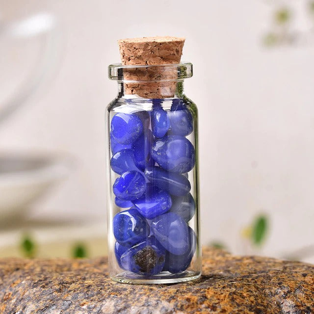 blue agate natural crystals decor flask desk accessory fairycore aesthetic room roomtery