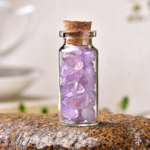 amethyst natural crystals decor flask desk accessory fairycore aesthetic room roomtery