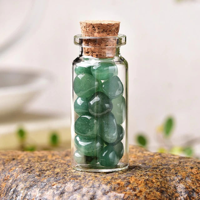 aventurine natural crystals decor flask desk accessory fairycore aesthetic room roomtery