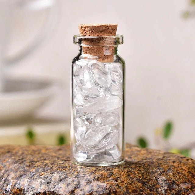 clear quartz natural crystals decor flask desk accessory fairycore aesthetic room roomtery