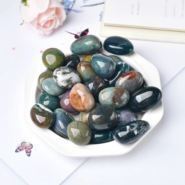 natural polished tumbled crystals decor fairycore aesthetic room roomtery