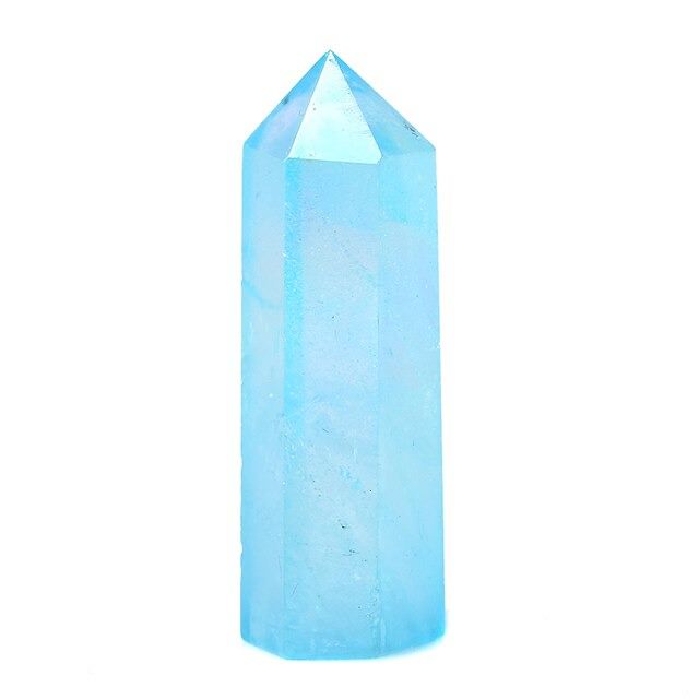 natural blue quartz pointing tower crystal aesthetic decor roomtery