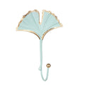 golden leaf shaped brass metal wall hanging key hook holder roomtery aesthetic room decor