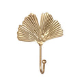 golden leaf shaped brass metal wall hanging key hook holder roomtery aesthetic room decor