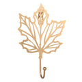 golden leaf shaped brass metal wall hanging key hook holder roomtery aesthetic room decor