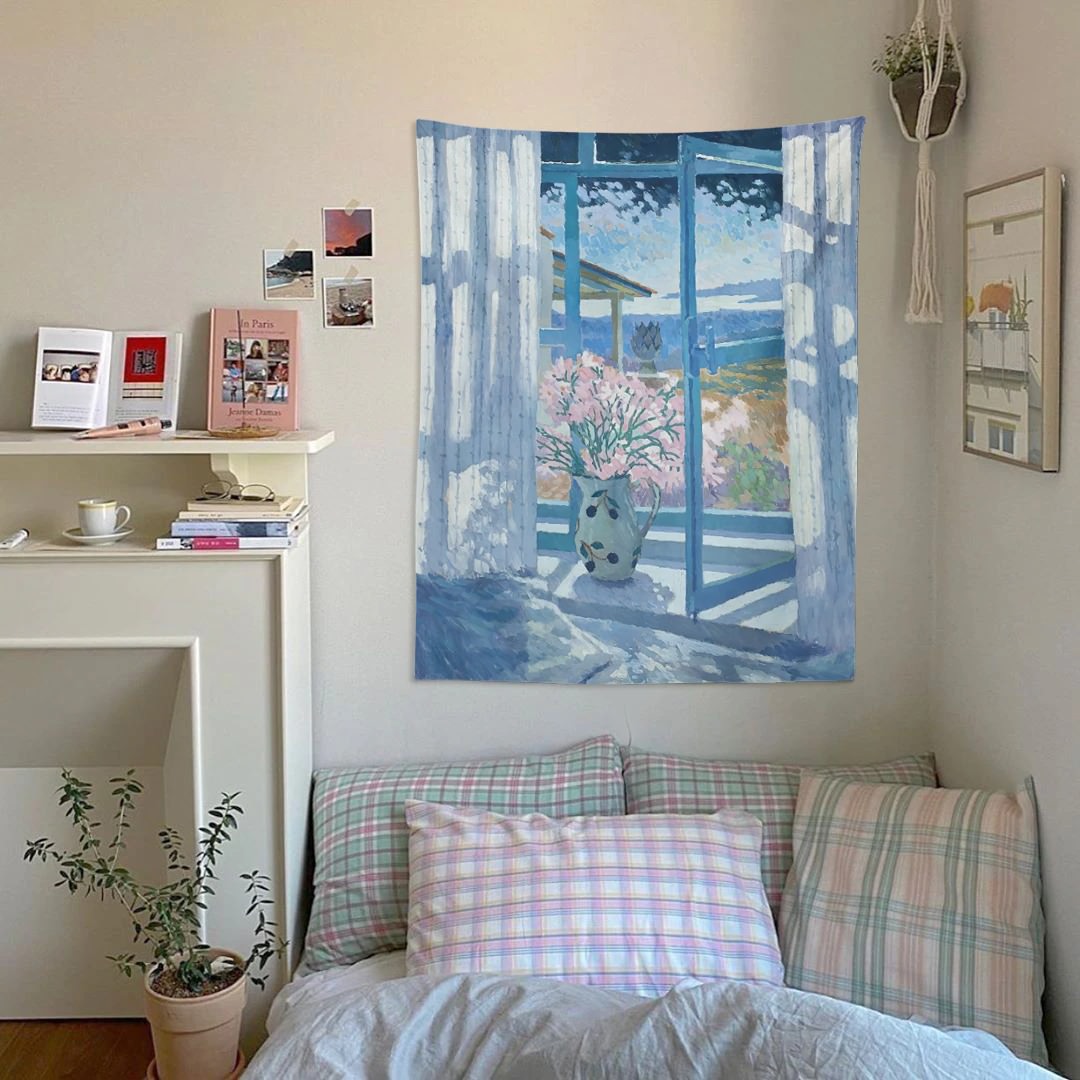 Tapestry shop over window
