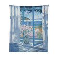 oil painted art fake window wall hanging aesthetic tapestry roomtery