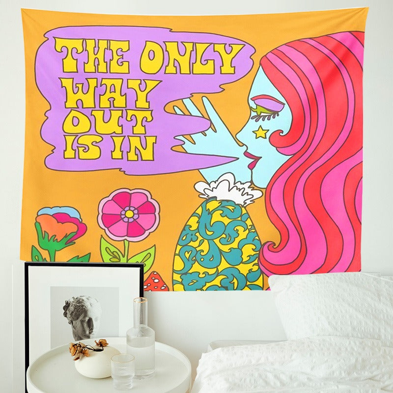 bright colorful indie room aesthetic tapestry roomtery