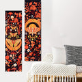 orange color fairy aesthetic wall hanging tapestry night moth skull style roomtery