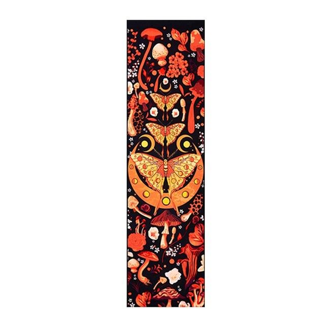 orange color fairy aesthetic wall hanging tapestry night moth skull style roomtery