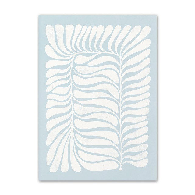 pale blue aesthetic canvas wall art pastel flower poster roomtery