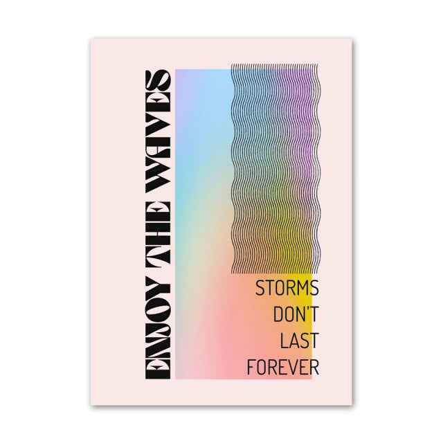 vintage pale gradient canvas wall art aesthetic posters with quotes roomtery