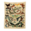 Papillons (butterflies) french botanical educational cottagecore aesthetic wall hanging tapestry roomtery