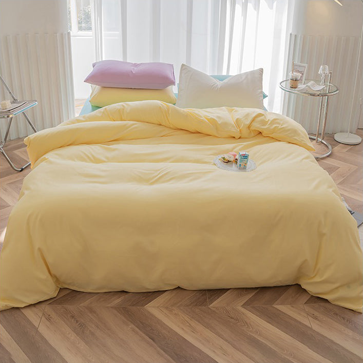 pastel soft room aesthetic bedding yellow duvet cover aesthetic room roomtery