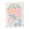 pastel aesthetic flower market canvas wall art floral print posters roomtery