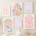 pastel aesthetic flower market canvas wall art floral print posters roomtery