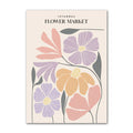 pastel aesthetic flower market canvas wall art floral print posters roomtery