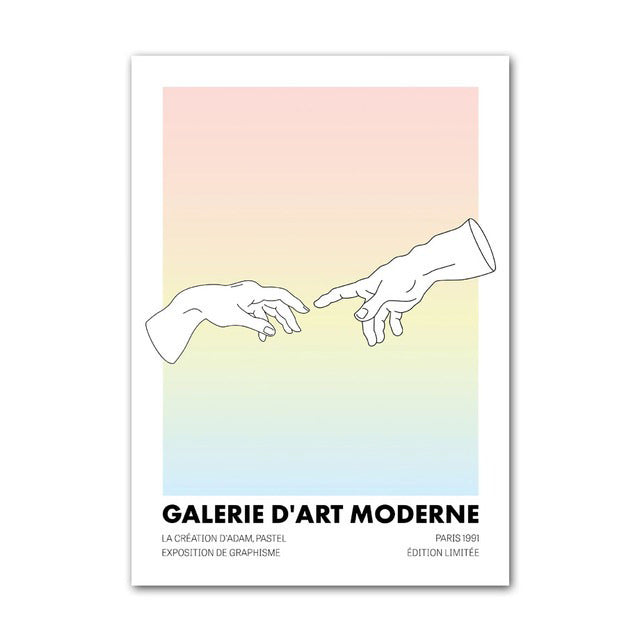 pastel gradient minimal modern art wall canvas posters art hoe aesthetic roomtery