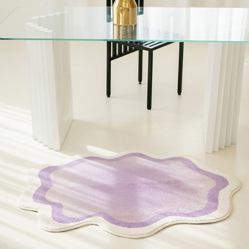 pastel blob irregular accent rug danish pastel aesthetic pastel gradient accent carpet roomtery