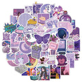 pastel violet color themed aesthetic sticker pack roomtery