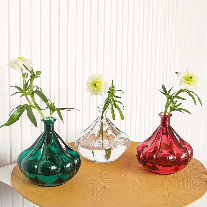 patty pan shaped glass vase desk aesthetic decor roomtery