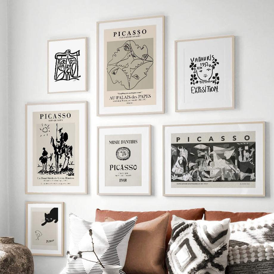 picasso outline sketches canvas wall art posters roomtery