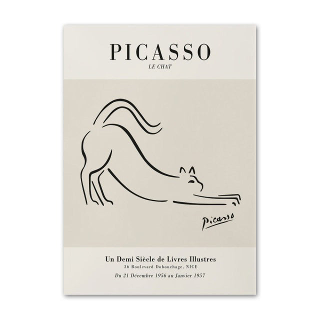picasso outline sketches canvas wall art posters roomtery