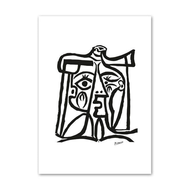 picasso outline sketches canvas wall art posters roomtery