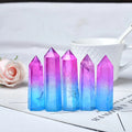 natural crystal decor pink blue color tower shaped pointer crestal aesthetic decor roomtery