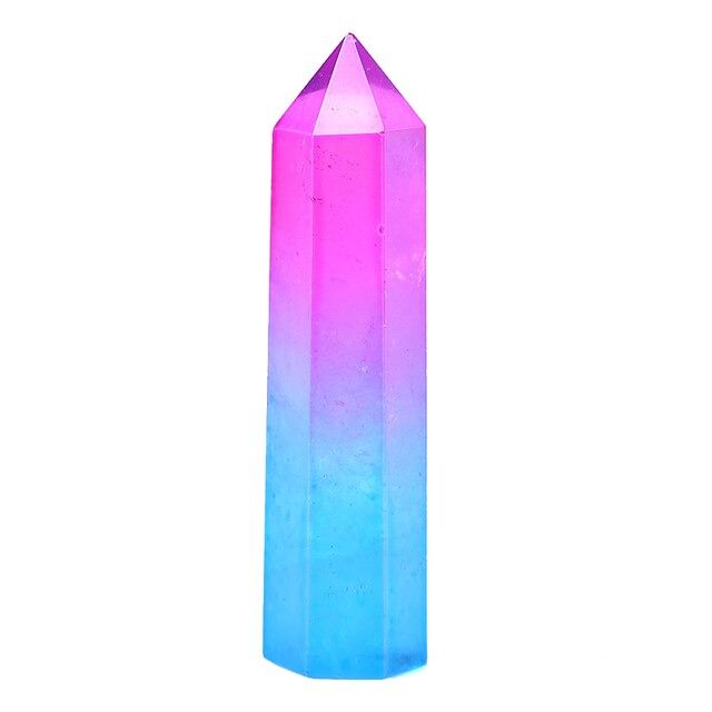 natural crystal decor pink blue color tower shaped pointer crestal aesthetic decor roomtery