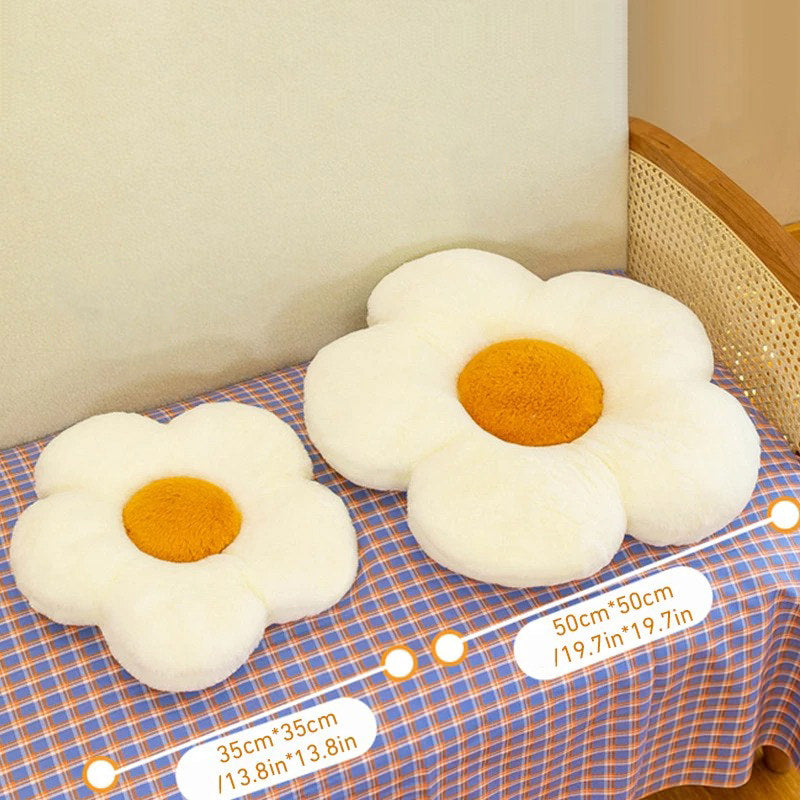 plush furry daisy flower shaped decorative pillow throw cushion roomtery decor