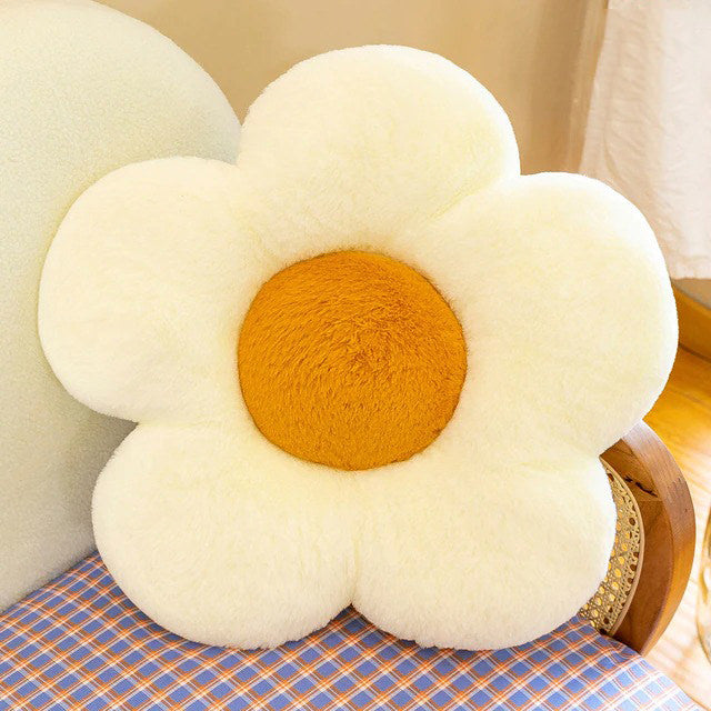 plush furry daisy flower shaped decorative pillow throw cushion roomtery decor