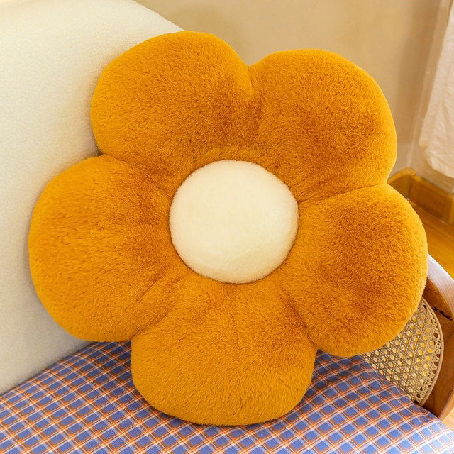 plush furry daisy flower shaped decorative pillow throw cushion roomtery decor