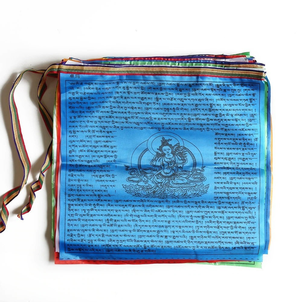 tibetan temple chain prayer flags aesthetic wall decor roomtery