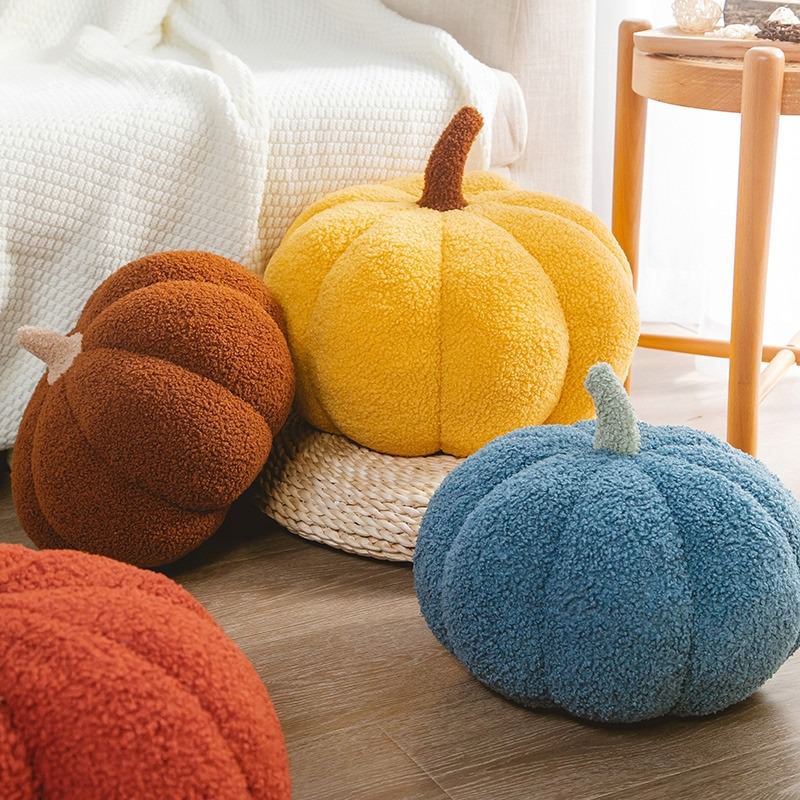 pumkin halloween plush pillow throw toy cushion stuffed pumpkin halloween aesthetic decor roomtery