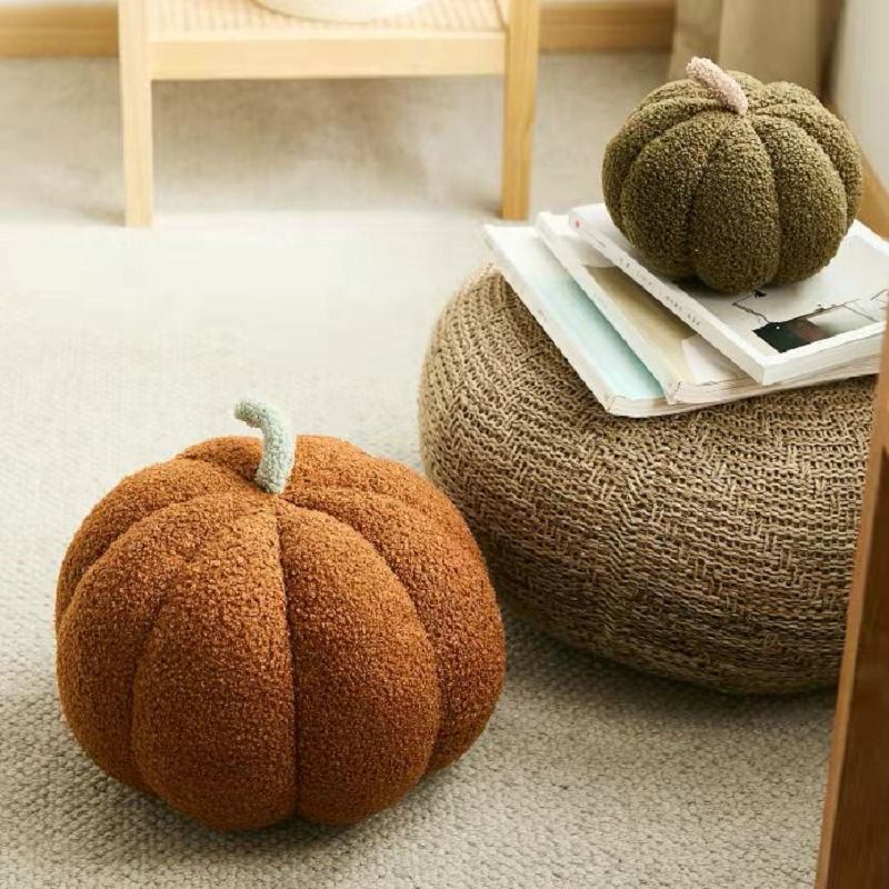 pumkin halloween plush pillow throw toy cushion stuffed pumpkin halloween aesthetic decor roomtery