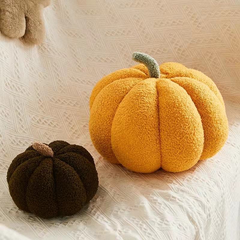 pumkin halloween plush pillow throw toy cushion stuffed pumpkin halloween aesthetic decor roomtery