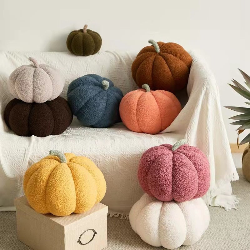 pumkin halloween plush pillow throw toy cushion stuffed pumpkin halloween aesthetic decor roomtery