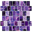 Purple Neon Wall Collage Cards