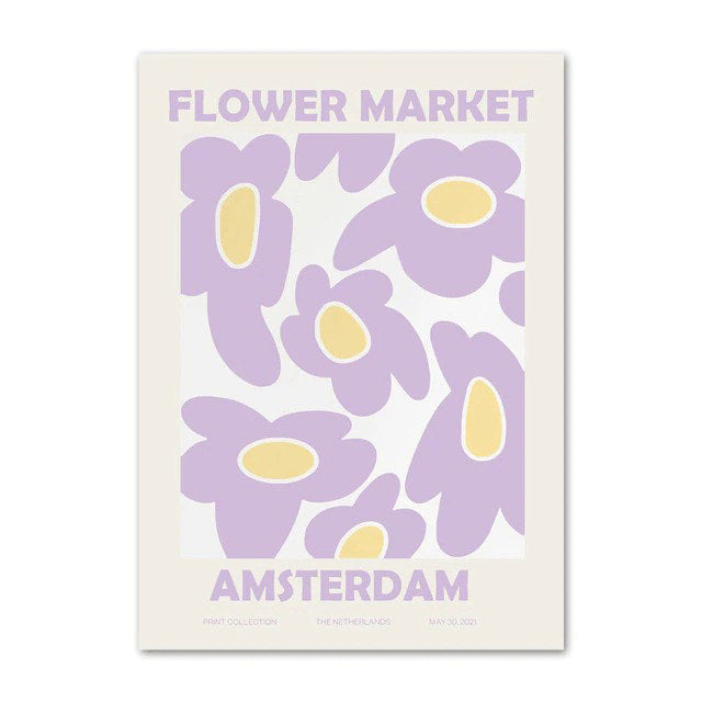 Pastel Purple Art Canvas Posters