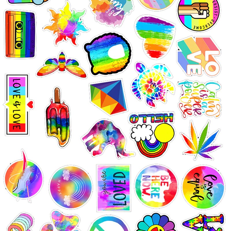 rainbow mix pride aesthetic sticker sticker pack roomtery