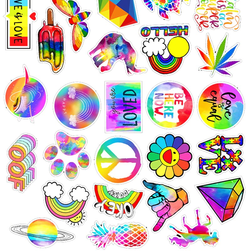 Pastel Rainbow Aesthetic Sticker Pack Poster for Sale by The