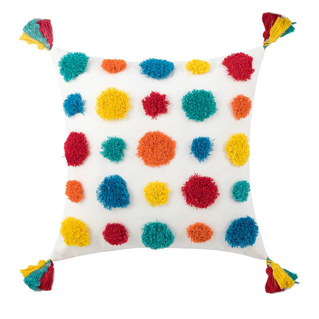 Rainbow tassel online pillow