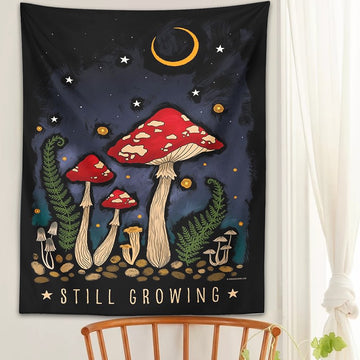 Still Growing Mushroom Tapestry