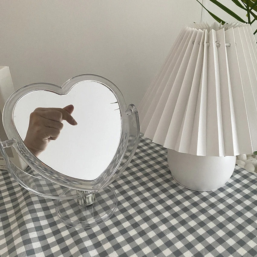 acrylic heart shaped aesthetic mirror roomtery