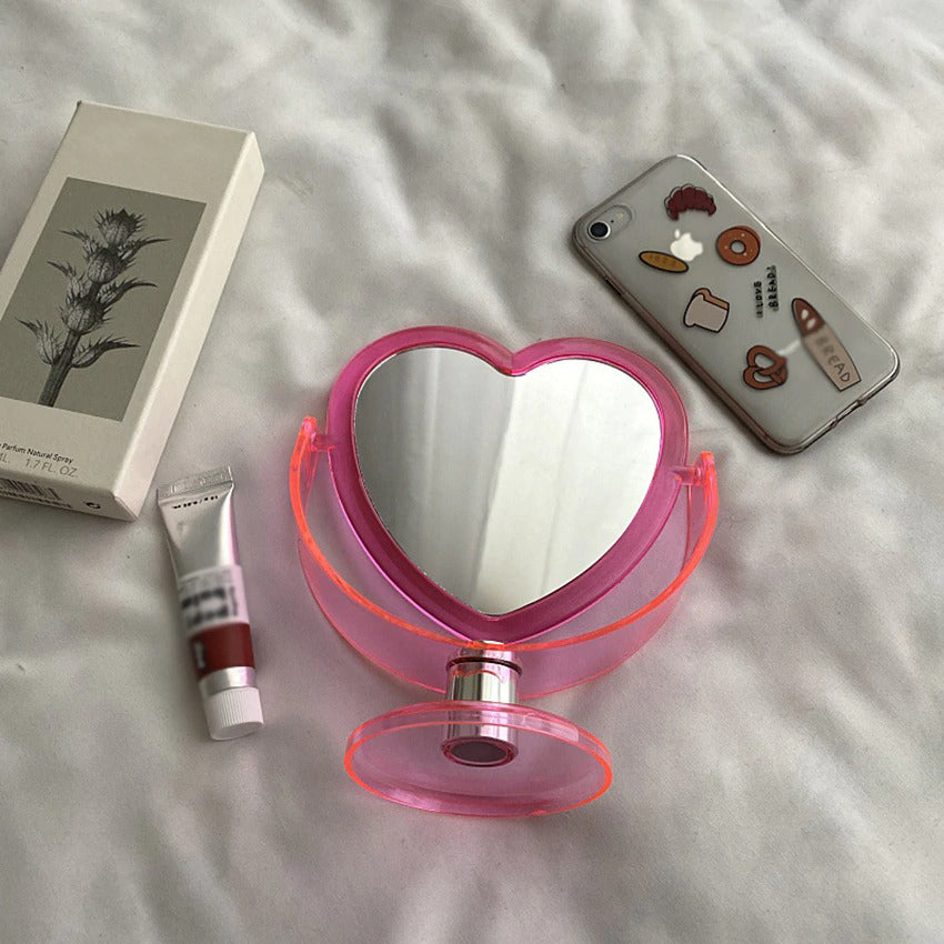 acrylic heart shaped aesthetic mirror roomtery