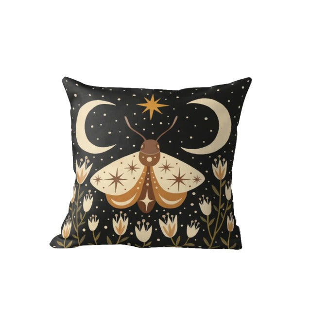 alt room indie aesthetic night moth pillow cover roomtery