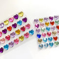 3d heart shaped rainbow colors shiny stickers aesthetic room roomtery