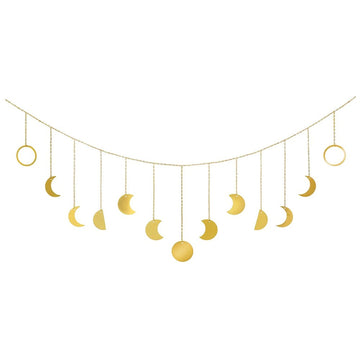 moon phases aesthetic room gold wall hanging roomtery