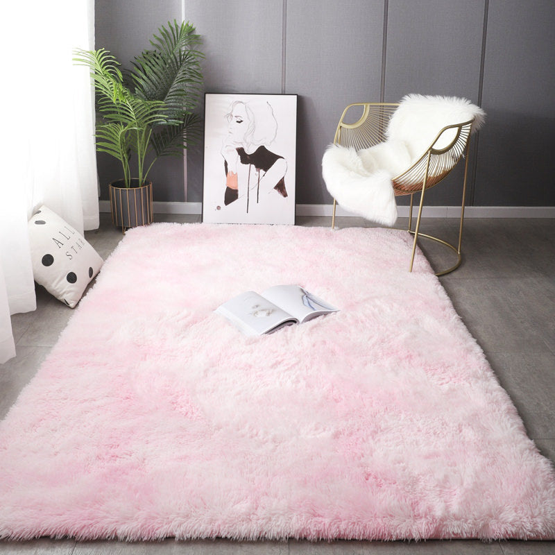 Pink Faux Fur Area Rug
